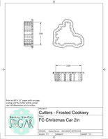 Frosted Cookiery Christmas Car Cookie Cutter/Fondant Cutter or STL Download
