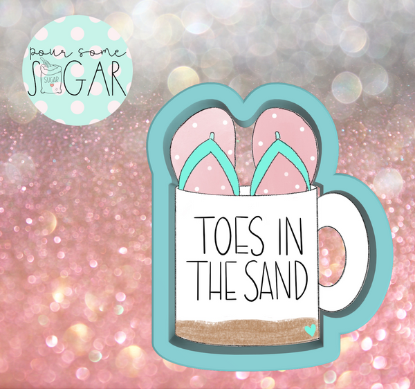 Frosted Cookiery Flip Flop Mug Cookie Cutter/Fondant Cutter or STL Download