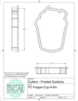 Frosted Cookiery Frappe Cup Cookie Cutter/Fondant Cutter or STL Download
