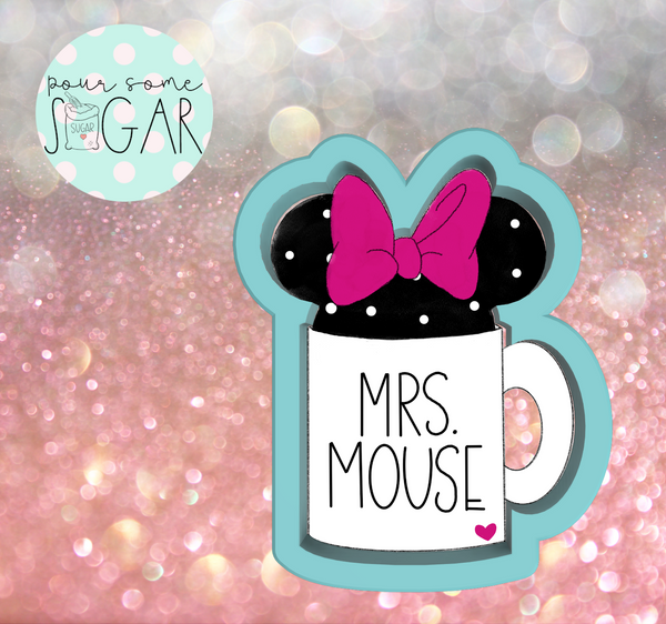 Frosted Cookiery Girl Mouse Mug Cookie Cutter/Fondant Cutter or STL Download