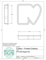 Frosted Cookiery Ho and Ho Heart Cookie Cutters/Fondant Cutters or STL Downloads