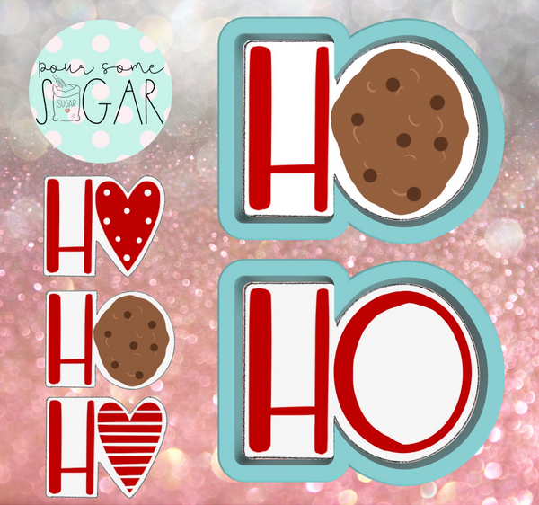 Frosted Cookiery Ho and Ho Heart Cookie Cutters/Fondant Cutters or STL Downloads