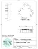 Frosted Cookiery Heart Cupcake Cookie Cutter/Fondant Cutter or STL Download