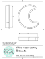 Frosted Cookiery Moon Cookie Cutter/Fondant Cutter or STL Download