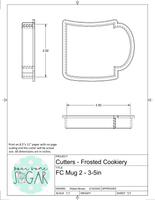 Frosted Cookiery Mug 2 Cookie Cutter/Fondant Cutter or STL Download