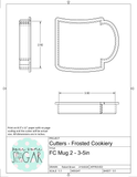 Frosted Cookiery Mug 2 Cookie Cutter/Fondant Cutter or STL Download