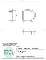 Frosted Cookiery Mug Cookie Cutter/Fondant Cutter or STL Download