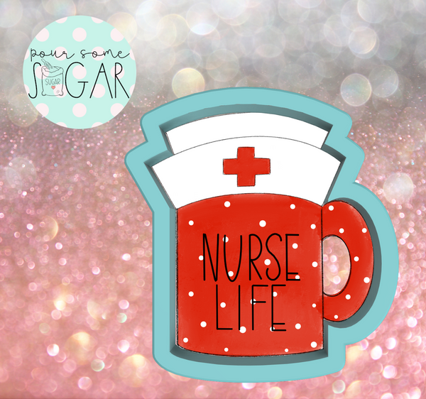 Frosted Cookiery Nurse Mug Cookie Cutter/Fondant Cutter or STL Download