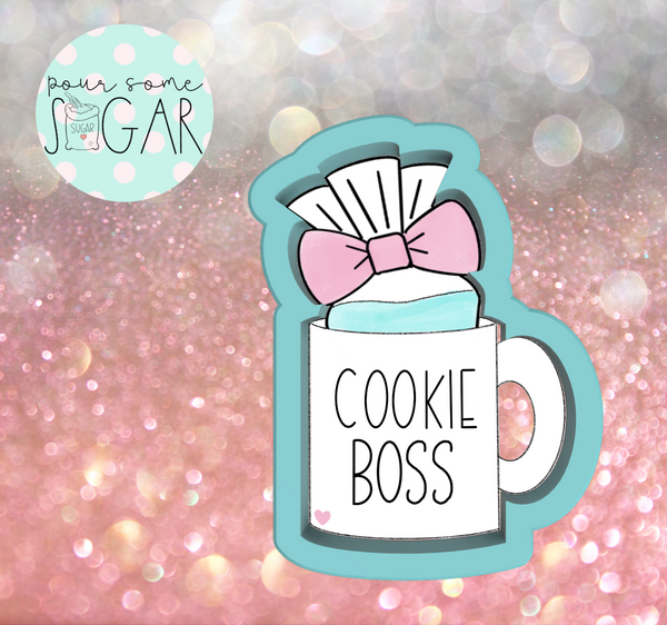 Frosted Cookiery Piping Bag Mug Cookie Cutter/Fondant Cutter or STL Download