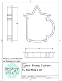 Frosted Cookiery Star Mug Cookie Cutter/Fondant Cutter or STL Download