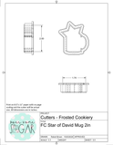 Frosted Cookiery Star of David Mug Cookie Cutter/Fondant Cutter or STL Download