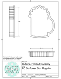 Frosted Cookiery Sunflower Mug Cookie Cutter/Fondant Cutter or STL Download