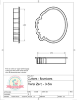 Full Set Floral Numbers Cookie Cutters or Fondant Cutters