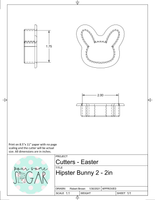 Hipster Bunny 2 Cookie Cutter