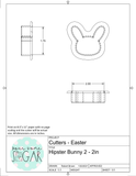 Hipster Bunny 2 Cookie Cutter