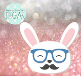 Hipster Bunny 2 Cookie Cutter