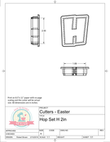 HOP Egg Set Mini or Full Size Cookie Cutters or Fondant Cutters