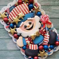 Sugar Ranch Santa Platter / Uncle Sam Platter Add On (To Fit 9x13 Cake Board) Cookie Cutters/Fondant Cutters or STL Downloads