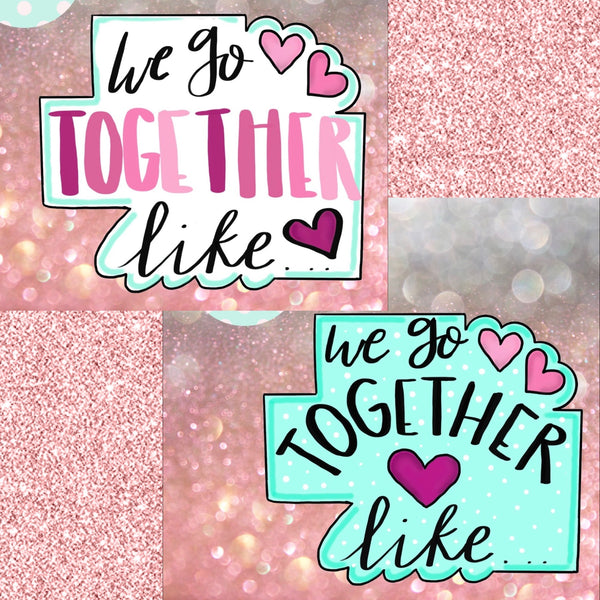 Miss Doughmestic We Go Together Like Plaque Cookie Cutter/Fondant Cutter or STL Download