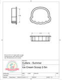 Ice Cream Cone Set (Mini or Full Size) Cookie Cutters/Fondant Cutters or STL Downloads