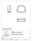 Ice Cream Cone Set (Mini or Full Size) Cookie Cutters/Fondant Cutters or STL Downloads