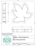 Kind Cookie CO Fall Leaf With or Without Heart Cutout Cookie Cutter