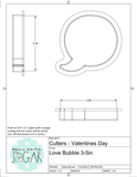 Love Bubble Cookie Cutter/Fondant Cutter or STL Download