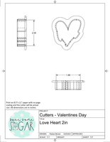 Love Heart Cookie Cutter/Fondant Cutter or STL Download