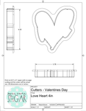Love Heart Cookie Cutter/Fondant Cutter or STL Download