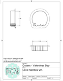 Love Rainbow Cookie Cutter/Fondant Cutter or STL Download