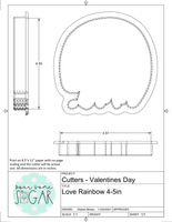 Love Rainbow Cookie Cutter/Fondant Cutter or STL Download