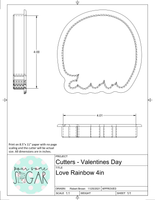 Love Rainbow Cookie Cutter/Fondant Cutter or STL Download