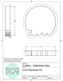 Love Rainbow Cookie Cutter/Fondant Cutter or STL Download