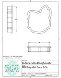 Miss Doughmestic Baby Girl Face Cookie Cutter