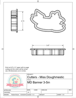 Miss Doughmestic Banner Cookie Cutter