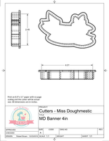 Miss Doughmestic Banner Cookie Cutter