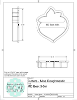 Miss Doughmestic Beet/Carrot (Dwight/"Nothing Beets Your Love") Cookie Cutter