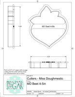 Miss Doughmestic Beet/Carrot (Dwight/"Nothing Beets Your Love") Cookie Cutter