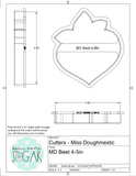 Miss Doughmestic Beet/Carrot (Dwight/"Nothing Beets Your Love") Cookie Cutter