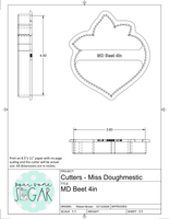 Miss Doughmestic Beet/Carrot (Dwight/"Nothing Beets Your Love") Cookie Cutter