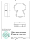 Miss Doughmestic Best Dad Trophy Cookie Cutter