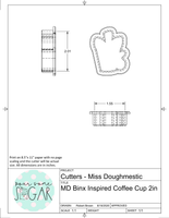 Miss Doughmestic Full MINI S Inspired Coffee Cup Cookie Cutters/Fondant Cutters or STL Downloads