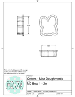 Miss Doughmestic Bow 1 Cookie Cutter