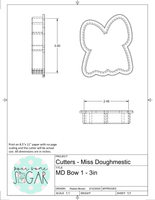 Miss Doughmestic Bow 1 Cookie Cutter