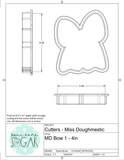 Miss Doughmestic Bow 1 Cookie Cutter