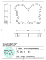 Miss Doughmestic Bow 2 Cookie Cutter