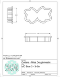 Miss Doughmestic Bow 3 Cookie Cutter