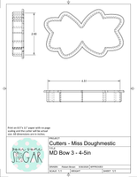 Miss Doughmestic Bow 3 Cookie Cutter