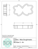 Miss Doughmestic Bow 3 Cookie Cutter