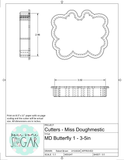 Miss Doughmestic Butterfly 1 Cookie Cutter